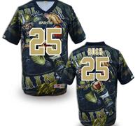 New Orleans Saints 25# Reggie Bush Stitched NFL Elite Fanatical Version Jersey (1)