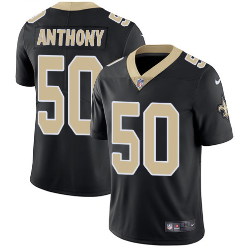Nike Saints #50 Stephone Anthony Black Team Color Men's Stitched NFL Vapor Untouchable Limited Jersey