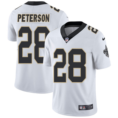Nike Saints #28 Adrian Peterson White Men's Stitched NFL Vapor Untouchable Limited Jersey