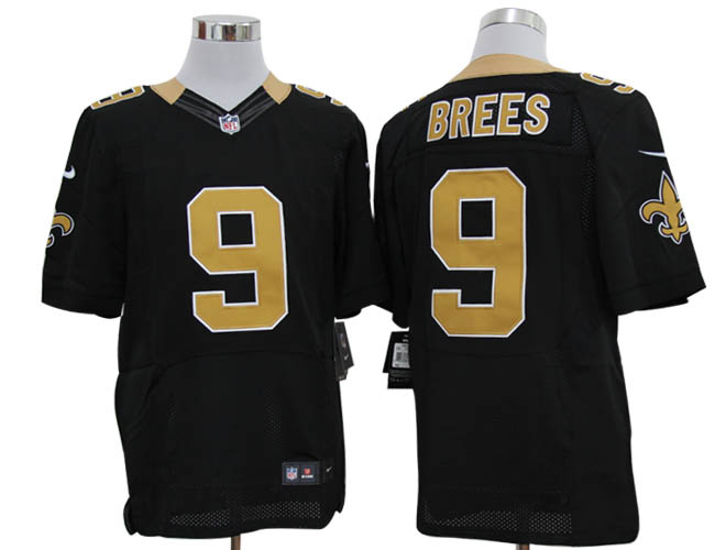 nfl new orleans saints #9 brees black elite jerseys