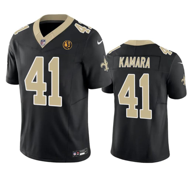 Men's New Orleans Saints #41 Alvin Kamara White 2023 F.U.S.E. With John Madden Patch Vapor Limited Stitched Football Jersey