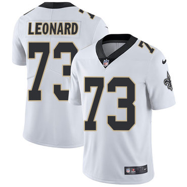 Nike Saints #73 Rick Leonard White Men's Stitched NFL Vapor Untouchable Limited Jersey