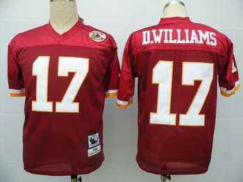 kansas city chiefs 17 d williams red jerseys throwback