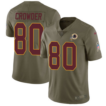 Nike Redskins 80 Jamison Crowder Olive Salute To Service Limited Jersey