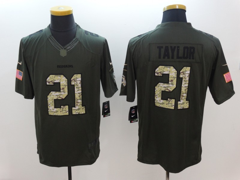 Nike Redskins #21 Sean Taylor Green Men's Stitched NFL Limited Salute To Service Jersey
