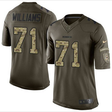 Nike Washington Redskins #71 Trent Williams Green Men's Stitched NFL Limited Salute to Service Jersey