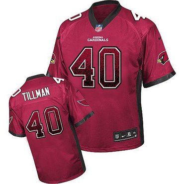 NEW Arizona Cardinals 40 Pat Tillman Red Team Color Stitched NFL Elite Drift Fashion Jersey