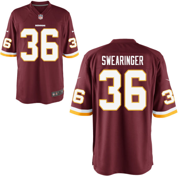 Men's Washington Redskins #36 D.J. Swearinger Burgundy Red Team Color Stitched NFL Nike Elite Jersey