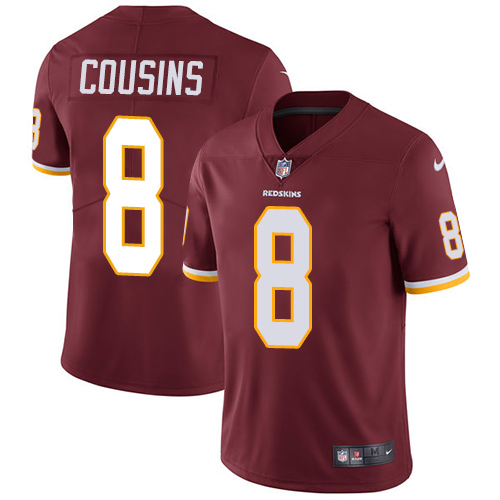 Nike Redskins #8 Kirk Cousins Burgundy Red Team Color Men's Stitched NFL Vapor Untouchable Limited Jersey