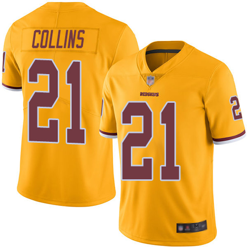 Redskins #21 Landon Collins Gold Men's Stitched Football Limited Rush Jersey
