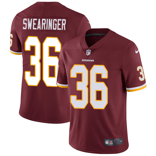 Nike Redskins 36 D.J. Swearinger Burgundy Vapor Untouchable Limited Jersey