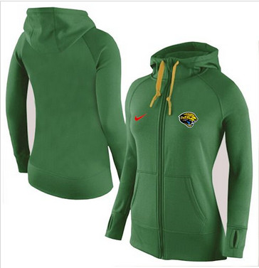 Women Nike Jacksonville Jaguars Full-Zip Performance Hoodie Green