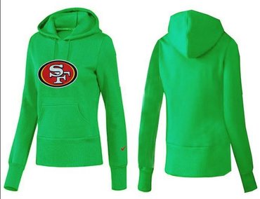 Women San Francisco 49ers Logo Pullover Hoodie--7