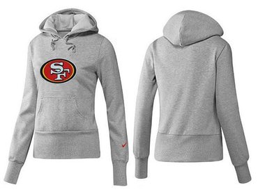 Women San Francisco 49ers Logo Pullover Hoodie--6