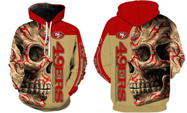 San Fransisco 49ers Skull Hoodie-6