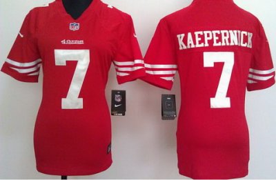 2012 Women NEW NFL San Francisco 49ers Colin Kaepernick Red Jerseys