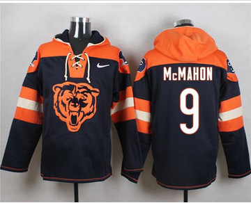 Nike Chicago Bears #9 Jim McMahon Navy Blue Player Pullover NFL Hoodie