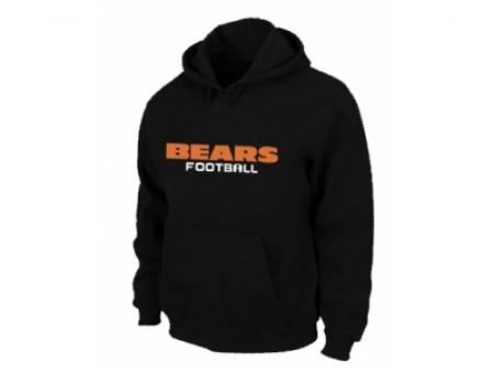 Chicago Bears Authentic font Pullover Hoodie Black