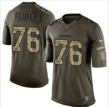 Nike San Diego Chargers #76 D.J. Fluker Green Men's Stitched NFL Limited Salute to Service Jersey