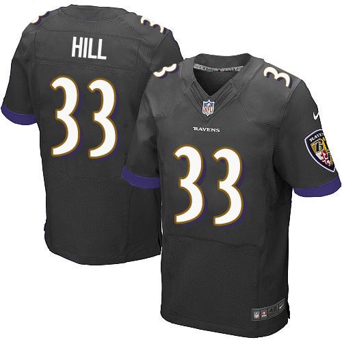 Nike Ravens #33 Will Hill Black Alternate Men's Stitched NFL New Elite jerseys