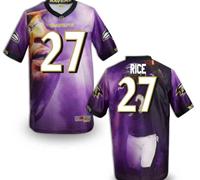 Baltimore Ravens #27 Rice Men's Stitched NFL Elite Fanatical Version Jersey (2)