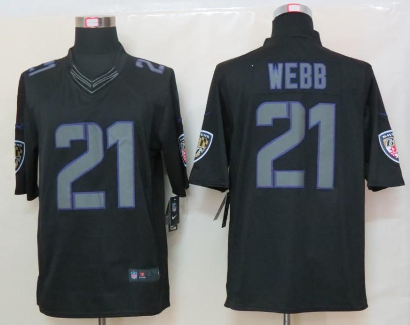 2012 NEW NFL Baltimore Ravens 21 Lardarius Webb Black Jerseys (Impact Limited)