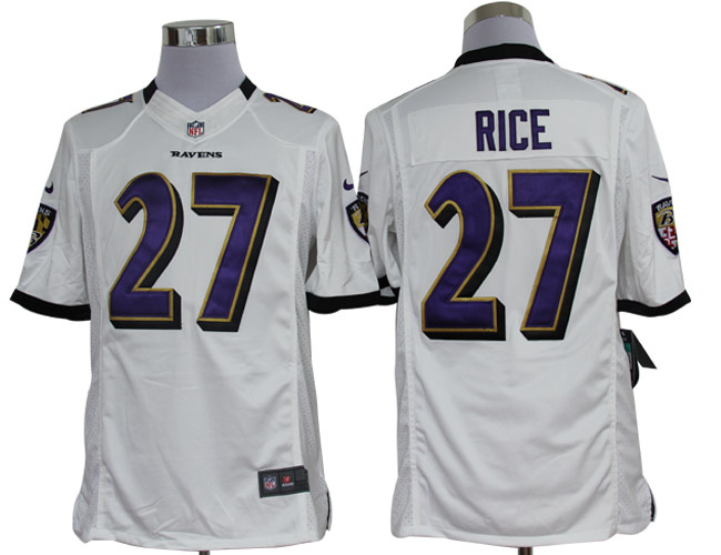 2012 NEW NFL Baltimore Ravens 27 Ray Rice White Jerseys (Limited)