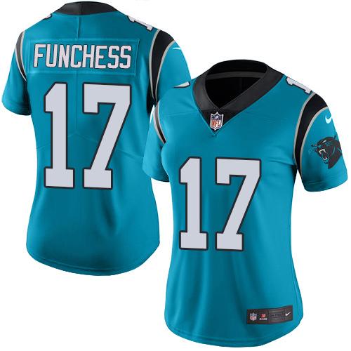 Nike Panthers #17 Devin Funchess Blue Alternate Women's Stitched NFL Vapor Untouchable Limited Jersey