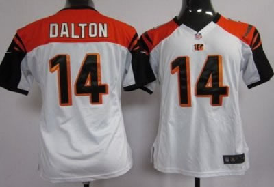 women NEW cincinnati bengals 14 andy dalton white jerseys