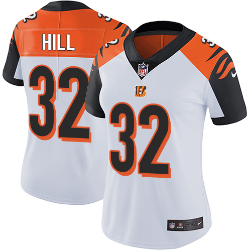 Nike Bengals #32 Jeremy Hill White Women's Stitched NFL Vapor Untouchable Limited Jersey