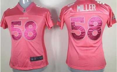 women denver broncos 58# von miller pingk NFL jerseys