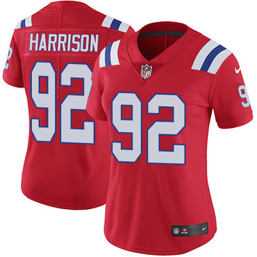Nike Patriots #92 James Harrison Red Alternate Women's Stitched NFL Vapor Untouchable Limited Jersey