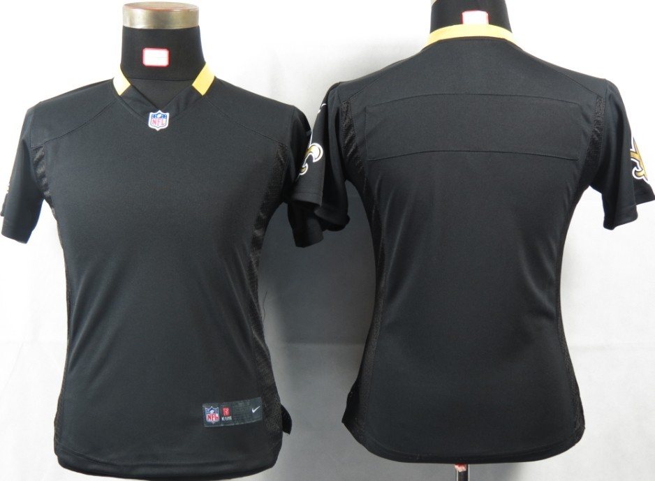 Women NEW NFL New Orleans Saints Blank Black Portrait FaShion Game Jerseys