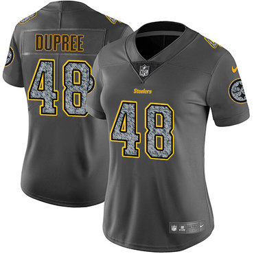 Nike Steelers #48 Bud Dupree Gray Static Women's NFL Vapor Untouchable Game Jersey