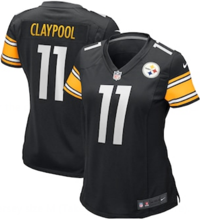 Women Steelers #11 Chase Claypool Black Jersey