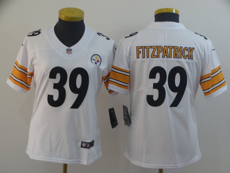 Women Nike Steelers 39 Minkah Fitzpatrick White Women Vapor Untouchable Limited Jersey