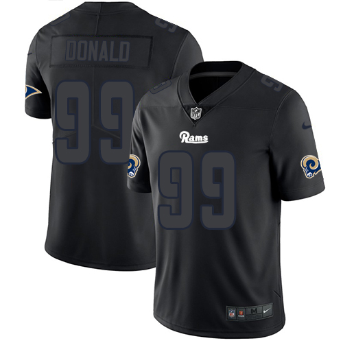 Nike Rams 99 Aaron Donald Black Impact Rush Limited Jersey