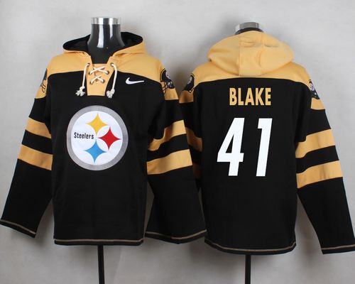 Nike Steelers #41 Antwon Blake Black Player Pullover NFL Hoodie