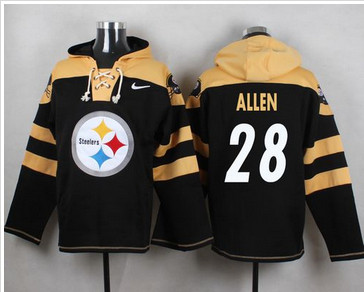 Nike Pittsburgh Steelers #28 Cortez Allen Black Player Pullover NFL Hoodie