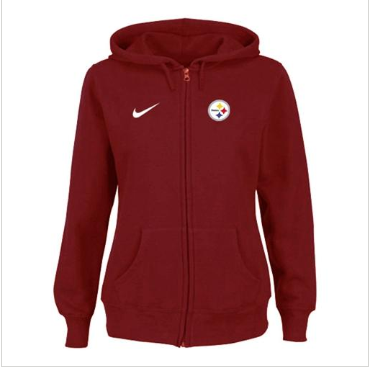 Women's NEW Pittsburgh Steelers Ladies Tailgater Full Zip Hoodie Red