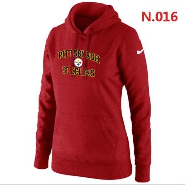 Women's NEW Pittsburgh Steelers Heart & Soul Pullover Hoodie Red