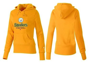 Women Pittsburgh Steelers Logo Pullover Hoodie-- (25)