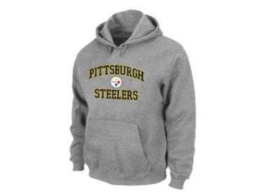 Pittsburgh Steelers Heart & Soul Pullover Hoodie Grey