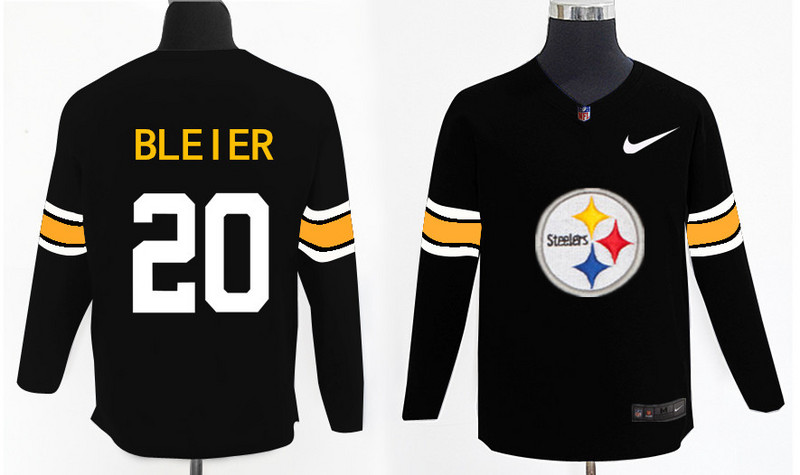 Nike Steelers 20 Rocky Bleier Black Knit Sweater