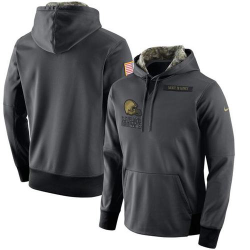 Men's Cleveland Browns Nike Anthracite Salute to Service Player