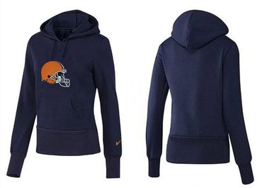 Women Cleveland Browns Logo Pullover Hoodie-- (9)