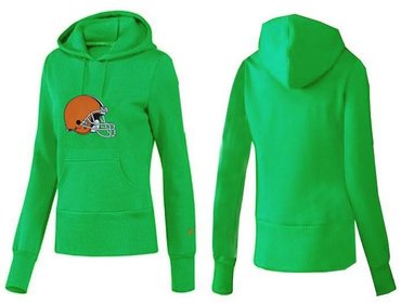 Women Cleveland Browns Logo Pullover Hoodie-- (7)