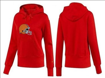 Women Cleveland Browns Logo Pullover Hoodie-- (3)