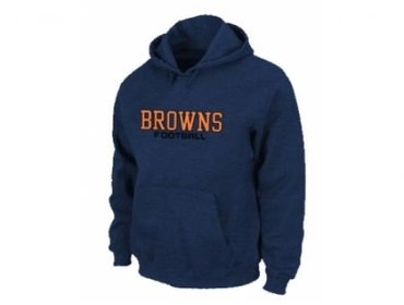 Cleveland Browns Authentic font Pullover Hoodie D.Blue