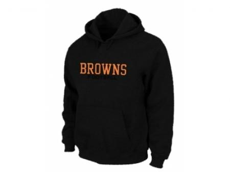 Cleveland Browns Authentic font Pullover Hoodie Black
